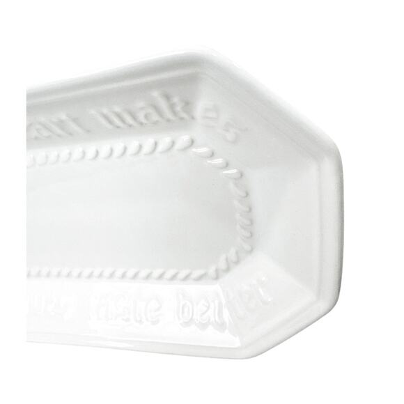 Vintage Pfaltzgraff Heirloom Stonewear Creamy White Bread Tray - Picture 8 of 10